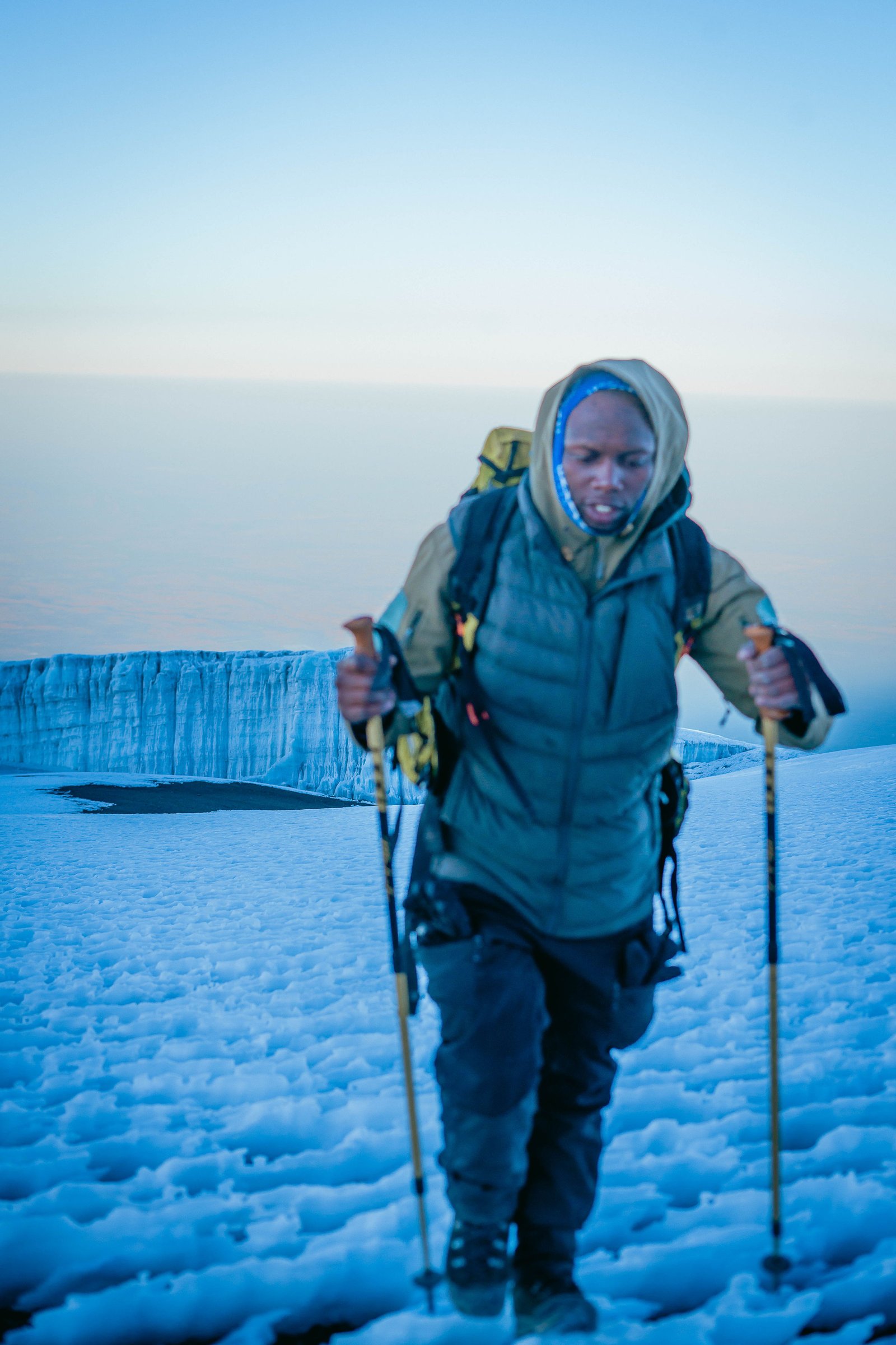 Trekkers acclimatizing on Mount Kilimanjaro